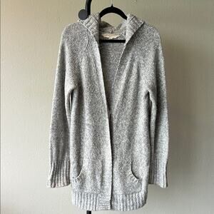 Eddie Bauer Cozy Gray Hooded Sweater - size XL